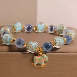 Blue Candy Agate Crystal Bracelet – Calm & Joy