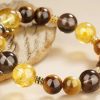 Citrine, Smoky Quartz & Tiger’s Eye Bracelet – Prosperity & Focus