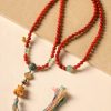 Tibetan-Style 108 Red Agate Mala Necklace – Auspicious Blessings & Love Harmony