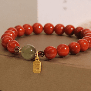 Fortune Blessing Bracelet – Red Agate & Jade Harmony