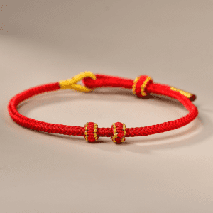 Eight-Strand Five-Color Red String DIY Bracelet Base – Semi-Finished (Red/Black/Blue)