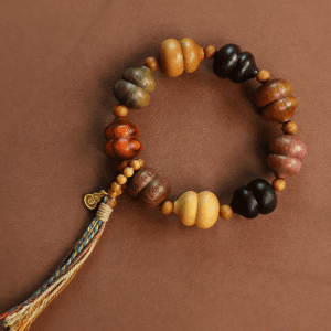 Nine-Treasure Gourd Bracelet – Mixed Rare Woods for Protection & Harmony