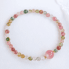 Multi-Color Tourmaline Bracelet with Pink Focal Bead – Love & Harmony