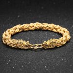 Double-Headed Golden Dragon Luck Bracelet - Buddha & Karma