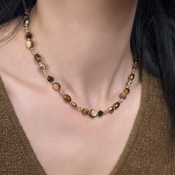 1_f493886a-79da-47ff-b5f7-7c021de5b046 Tiger’s-Eye & Brown Pearl Beaded Necklace
