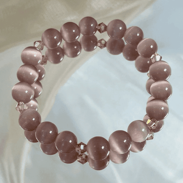 Lavender Cat’s Eye Crystal Bracelet