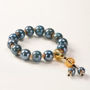 Pearlescent Porcelain Bracelet (Hawthorn-Blue) – Wealth