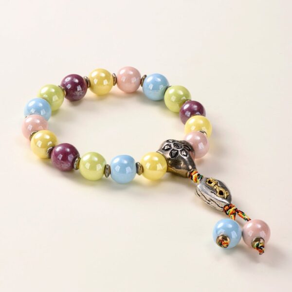 Pearlescent Pastel Porcelain Bracelet – Harmony & Joy