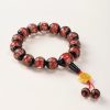 Crimson Ash-Glass Bead Bracelet – Connection & Protection