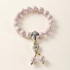 Pearlescent Ceramic Bead Bracelet (Dusky Pink, 10 mm) – Peace & Harmony