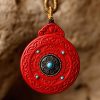 Mountain Spirit Coin Cinnabar Charm (Ancient Wealth Talisman)