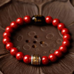 Cinnabar Fortune Talisman & Tai Sui Relief Bracelet