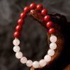 Clear Quartz & Cinnabar Harmony Bracelet – Yin Yang Energy Balance Beads