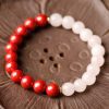 Clear Quartz & Cinnabar Harmony Bracelet – Yin Yang Energy Balance Beads