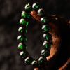 Prosperity Green Ash-Glass Bead Bracelet