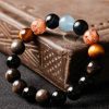 Tiger Eye, Obsidian & Aquamarine Harmony Bracelet – Natural Energy, Protection & Balance