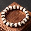Wisdom White Ash-Glass Bead Bracelet
