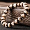 Wisdom White Ash-Glass Bead Bracelet