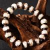 Wisdom White Ash-Glass Bead Bracelet