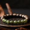 Agarwood & Hetian Jade Harmony Bracelet