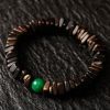 Kynam Agarwood & Emerald Jade Accent Bracelet – Elite Incense Wood Healing Energy