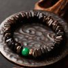Kynam Agarwood & Emerald Jade Accent Bracelet – Elite Incense Wood Healing Energy