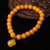 Golden Tangerine Bracelet – Amber Chalcedony Energy of Joy