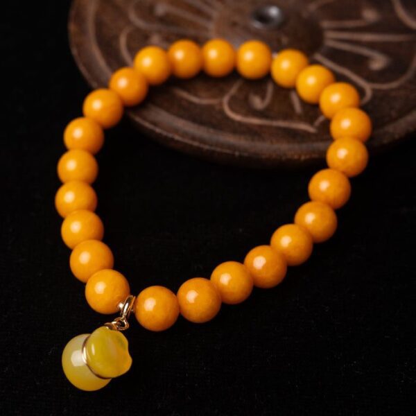 Golden Tangerine Bracelet – Amber Chalcedony Energy of Joy