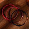 Peachwood Bamboo Red String Bracelet – Minimal Talisman (3 Colors)