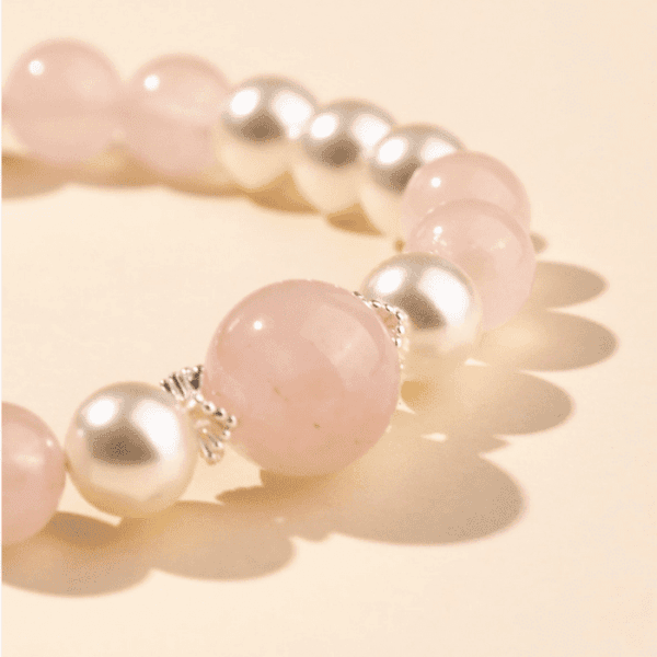 Blushing Luck Bracelet – Rose Quartz & Pearl Harmony