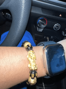 Feng Shui Bracelet - Pixiu Black Obsidian Bracelet for Wealth photo review