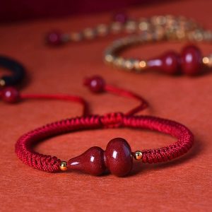 Purple Goldstone Gourd Red String Bracelet – 3 Colors