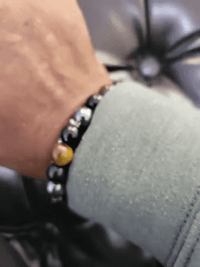 Triple Protection Bracelet - Tiger’s Eye, Obsidian, Hematite photo review
