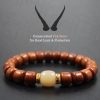 Tibetan Guardian Spirit Natural Yak Bone Bracelet - Buddha & Karma