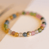 Natural Tourmaline Bead Ring with Golden Accent – Women’s Luck & Balance