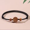 Peachwood Yin-Yang Fish Red String Bracelet – Guardian Charm (Red or Black)