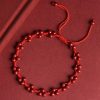 Cinnabar Red String Braided Bracelet – Adjustable Guardian Charm