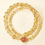Golden Rutilated Quartz & Cinnabar Prosperity Bracelet