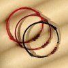 Cinnabar Peachwood Bamboo Red String Bracelet – Minimal Talisman (3 Colors)