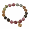 Fortune Blessing Bracelet – Multi-Color Tourmaline with “Fu” Charm