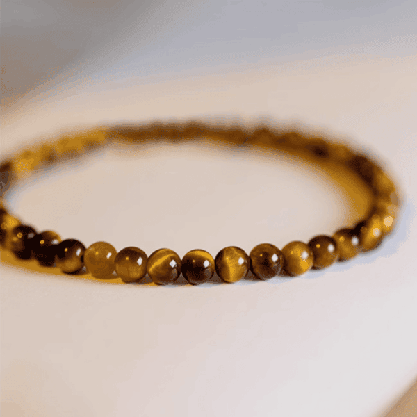 New Chinese Style Tiger’s-Eye Round Bead Bracelet