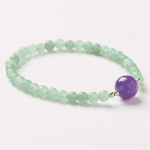 Green Aventurine Bracelet with Amethyst Focal – Balance & Clarity