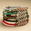 Peach Blossom Weave Bracelet – Hand-Braided, Bead-Through Design (4 Color)