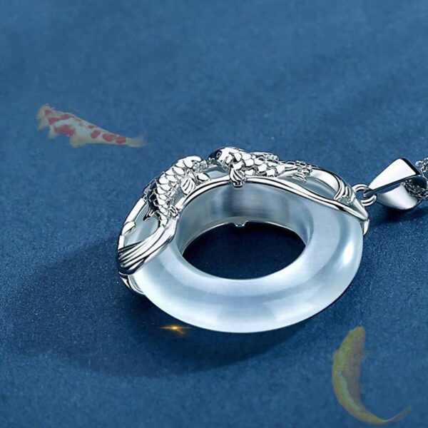 Lucky Koi Necklace – Cat’s Eye Gemstone & Sterling Silver Pendant