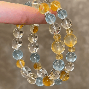 Citrine & Clear Quartz Bracelet – Clarity & Prosperity