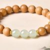 Hetian Jade & Peach Wood Bracelet – Harmony & Grounding