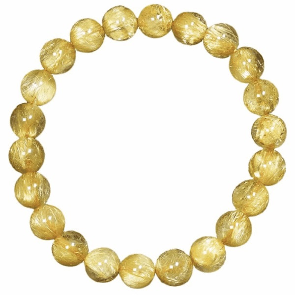 Golden Radiance Bracelet – Rutilated Quartz of Prosperity & Focus