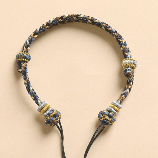 Eight-Strand Peach-Blossom Knot Bracelet Base – Semi-Finished DIY (6 Colors)
