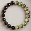 Earth & Shadow Bracelet – Sandalwood & Obsidian Balance