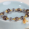 Pink Agate & Luminous Glass Fortune Bracelet